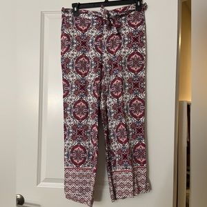 Loft Medium Wide Leg Tie Pant